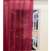 Deko Stoff Gardine Vorhang Voile pink einfarbig uni,...