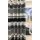 Dekostoff Gardine Vorhang Streifen wei&szlig; schwarz grau  teiltransparent, Meterware