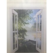 Stores Käseleinen-Optik Gardinenstoff Streifen natur transparent, Reststück 4 m