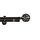 Gardinenstange Vorhangstange Innenlauf Carrera 19 mm schwarz Kugel Campreste zweiläufig 120 cm