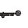 Gardinenstange Vorhangstange Innenlauf Carrera 19 mm schwarz Kugel Campreste zweiläufig 200 cm