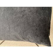 Kissenh&uuml;lle Kissen Bezug Velour anthrazit dunkelgrau 40 x 40 cm, St&uuml;ckpreis