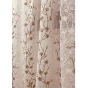 Stickereistores Gardine Stores bestickt Blumen creme...