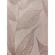 Dekostoff Gardine Vorhang Blätter grau "Ton in Ton" blickdicht, Reststück 3,35 m