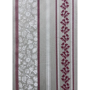 Landhaus Dekostoff beige Streifen rot wei&szlig; Blumen rot wei&szlig; blickdicht, Meterware