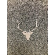 Landhaus Gardine Vorhang Dekoschal Hirschkopf grün...