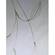 Flächenvorhang Schiebegardine Blätterranken hellgrün weiß transparent, B=45, Meterware