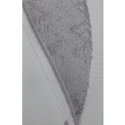 Stores Vorhang Leinenoptik Wellen hellgrau-silber wei&szlig; transparent, Restst&uuml;ck 3,8 m