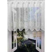 Panneaux Scheibengardine Stickerei Herz natur creme H 50...