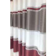 Dekostoff Vorhang Querstreifen bordeaux schlamm...