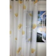 Stores Gardine Vorhang Blumen bedruckt gelb...