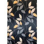 Verdunklungsstoff Gardine Vorhang Bl&auml;tter schwarz creme braun, Meterware