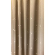 Landhaus Gardine Vorhang Dekoschal springender Hirsch creme natur, fertig genäht