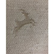 Landhaus Gardine Vorhang Dekoschal springender Hirsch creme natur, fertig genäht