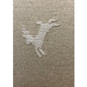 Landhaus Gardine Vorhang Dekoschal springender Hirsch creme natur, fertig genäht