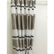 Dekoschal Vorhang Streifen Wellen wei&szlig; beige braun...