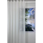 Stores Gardinenstoff Vorhang Leinenoptik creme...