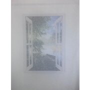 Stores Gardinenstoff Vorhang Leinenoptik creme transparent, Meterware