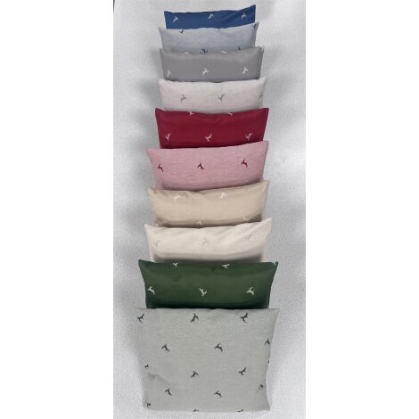 Kissenhülle Kissen Bezug Landhaus springender Hirsch, Größe und Farbe nach Wahl rot, Hirsch beige 50 x 50 cm