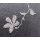 Landhaus Dekostoff Vorhang Natur-Optik Blumen Schmetterling natur, Meterware 08 anthrazit