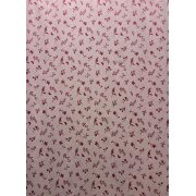 Landhaus Dekostoff Vorhang Natur-Optik Blumen Schmetterling natur, Meterware 29 rot