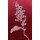 Landhaus Dekostoff Vorhang Natur-Optik Blumen Schmetterling natur, Meterware 29 rot