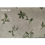 Landhaus Dekostoff Vorhang Natur-Optik Blumen Schmetterling natur, Meterware 55 beige