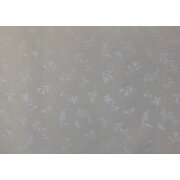 Landhaus Dekostoff Vorhang Natur-Optik Blumen Schmetterling natur, Meterware 55 beige