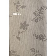 Landhaus Dekostoff Vorhang Natur-Optik Blumen Schmetterling natur, Meterware 55 beige