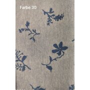 Landhaus Dekostoff Vorhang Natur-Optik Blumen Schmetterling natur, Meterware 55 beige