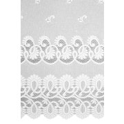 FERTIGSTORE JACQUAD FEIN "LEONORA" 450cm x 145 cm Farbe WEISS