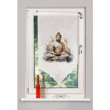 FENSTERBEHANG VOILE DIGITALDRUCK "ZAYRA" 40cm x 80 cm Farbe NATUR