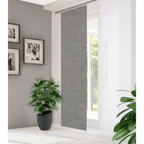 HOME in green | SCHIEBEVORHANG BAMBUSOPTIK RECYCELT DIGITALDRUCK | ESTRA 60cm x 245 cm Farbe GRAU