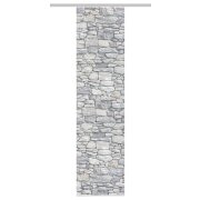 HOME in green | SCHIEBEVORHANG BAMBUSOPTIK RECYCELT DIGITALDRUCK | PARETE 60cm x 245 cm Farbe GRAU