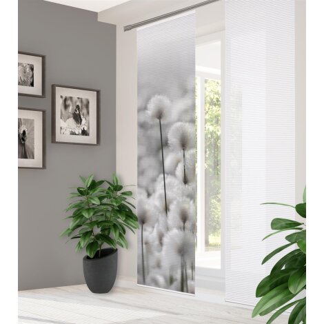 HOME in green | SCHIEBEVORHANG BAMBUSOPTIK RECYCELT DIGITALDRUCK | DOCLIA 60cm x 245 cm Farbe GRAU