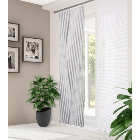 HOME in green | SCHIEBEVORHANG BAMBUSOPTIK RECYCELT DIGITALDRUCK | RIWELO 60cm x 245 cm Farbe GRAU