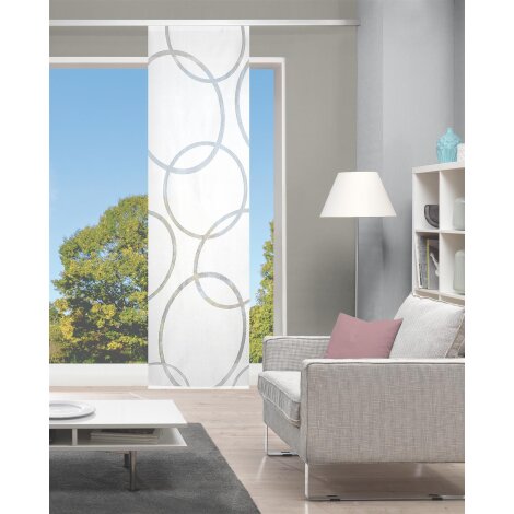 SCHIEBEVORHANG JACQUARD DICHT "PINALE" 57cm x 245 cm Farbe WEISS