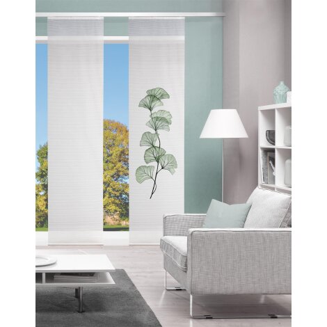 VISION S | SCHIEBEVORHANG BAMBUSOPTIK DIGITALDRUCK | BERTO 60cm x 260 cm Farbe SALBEI