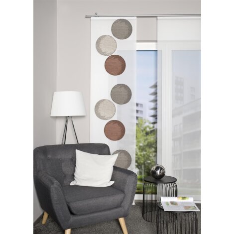 SCHIEBEVORHANG EFFEKTVOILE SCHERLI "REMONA" 60cm x 245 cm Farbe KUPFER