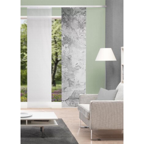 VISION S | SCHIEBEVORHANG BAMBUSOPTIK DIGITALDRUCK | RAGUL 60cm x 260 cm Farbe GRAU