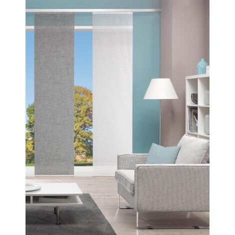 VISION S | SCHIEBEVORHANG BAMBUSOPTIK DIGITALDRUCK | PIVE 60cm x 260 cm Farbe GRAU