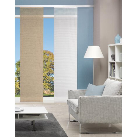 VISION S | SCHIEBEVORHANG BAMBUSOPTIK DIGITALDRUCK | PIVE 60cm x 260 cm Farbe SAND