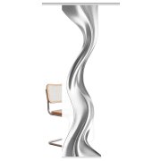 SCHIEBEVORHANG DEKOSTOFF SEIDENOPTIK DIGITALDRUCK "OAKLEY" 60cm x 245 cm Farbe SILBER
