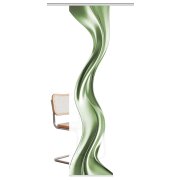 SCHIEBEVORHANG DEKOSTOFF SEIDENOPTIK DIGITALDRUCK "OAKLEY" 60cm x 245 cm Farbe GRÜN