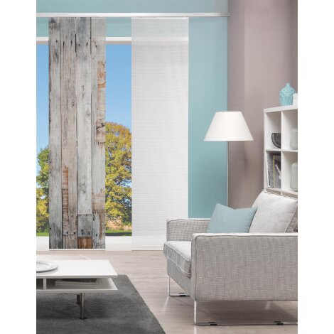 VISION S | SCHIEBEVORHANG BAMBUSOPTIK DIGITALDRUCK "LIZZA" 60cm x 260 cm Farbe NATUR