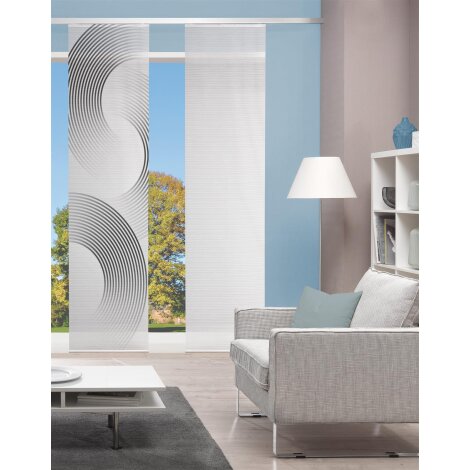 VISION S | SCHIEBEVORHANG BAMBUSOPTIK DIGITALDRUCK "BEXON" 60cm x 260 cm Farbe GRAU