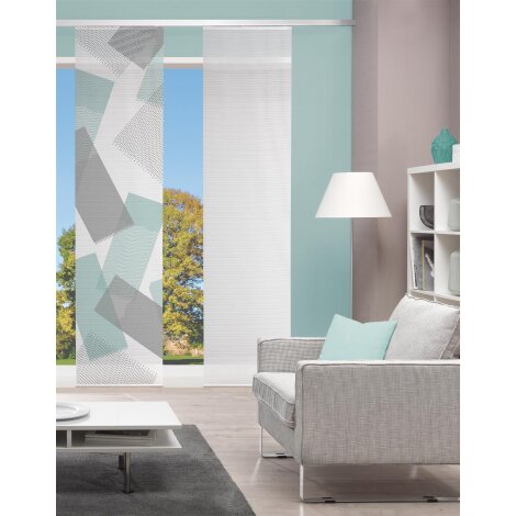 VISION S | SCHIEBEVORHANG BAMBUSOPTIK DIGITALDRUCK "NAYAH" 60cm x 260 cm Farbe MINT