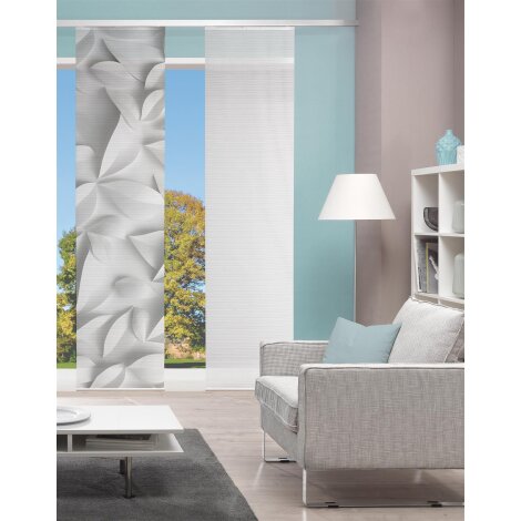 VISION S | SCHIEBEVORHANG BAMBUSOPTIK DIGITALDRUCK "FLYNN" 60cm x 260 cm Farbe GRAU