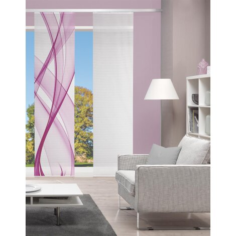 VISION S | SCHIEBEVORHANG BAMBUSOPTIK DIGITALDRUCK "PACOLIA" 60cm x 260 cm Farbe PINK