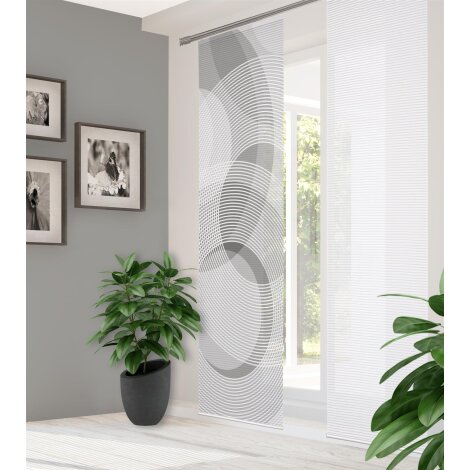 HOME in green | SCHIEBEVORHANG BAMBUSOPTIK RECYCELT DIGITALDRUCK "AFONSO" 60cm x 245 cm Farbe GRAU